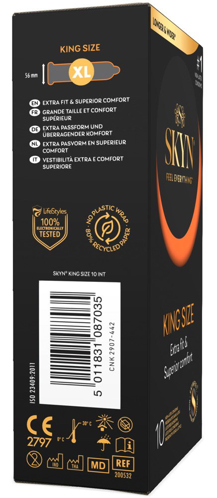 Alternative view of SKYN King Size 10er