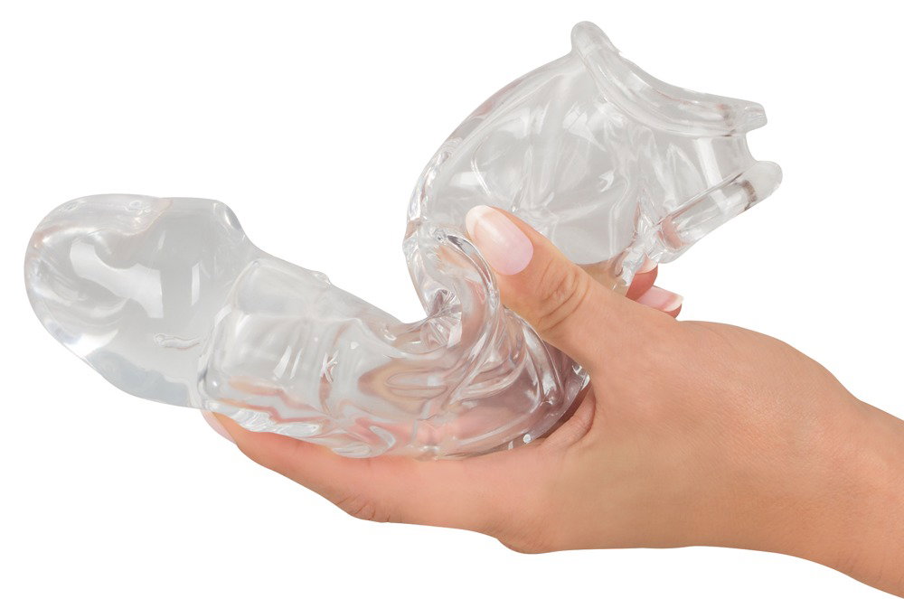 Crystal Penis Sleeve with extension & ball ring – Bild 5