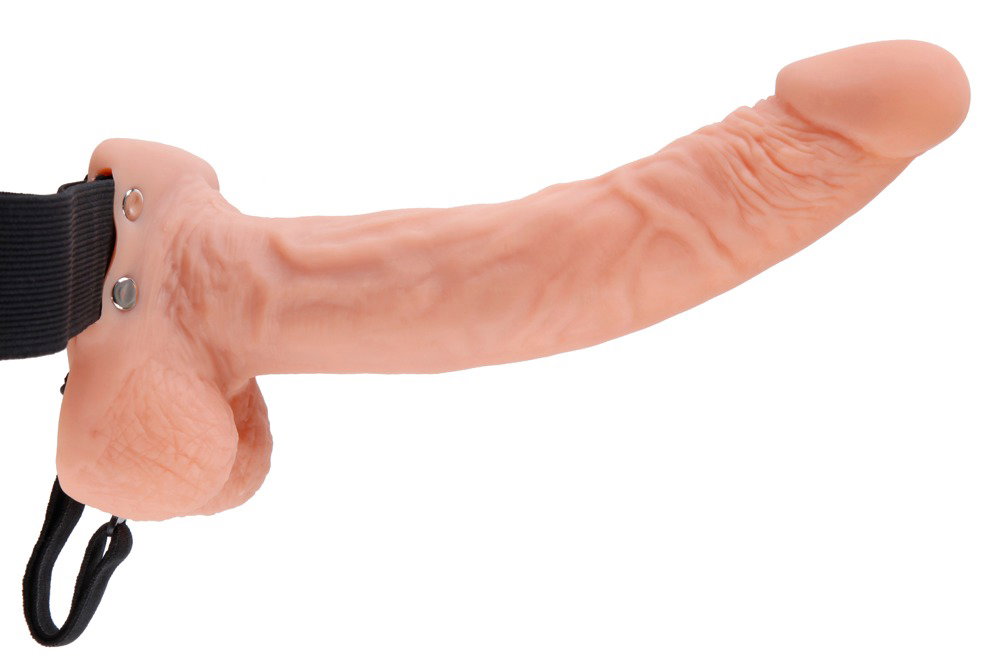 Alternative view of Fetish Fantasy Series 9“ Hollow Strap-on with Balls