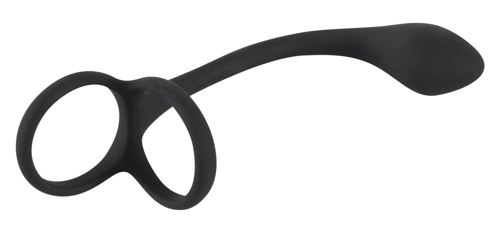 Black Velvets Cock & ball ring with butt plug – Bild 3