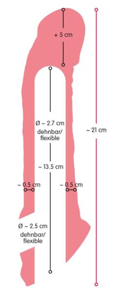 Nature Skin Penis Sleeve with Extension – Bild 7