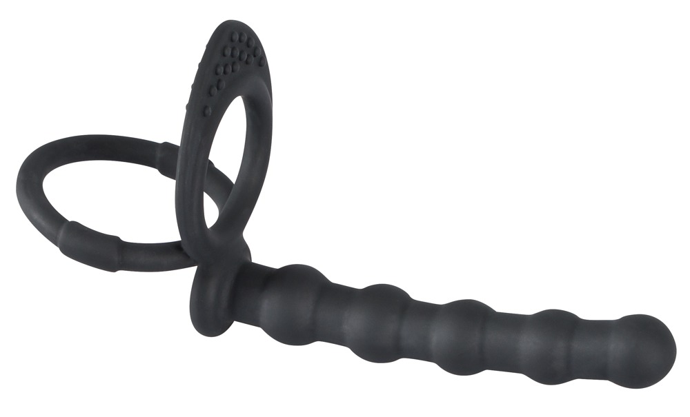 Alternative view of Black Velvets Cock & ball ring