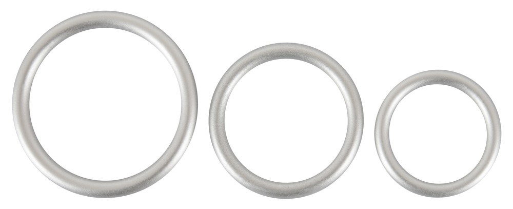 Alternative view of You2Toys Metallic Silicone Cock Ring Set