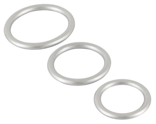 You2Toys Metallic Silicone Cock Ring Set – Bild 3