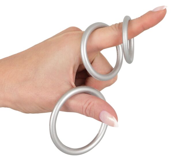 You2Toys Metallic Silicone Cock Ring Set – Bild 5