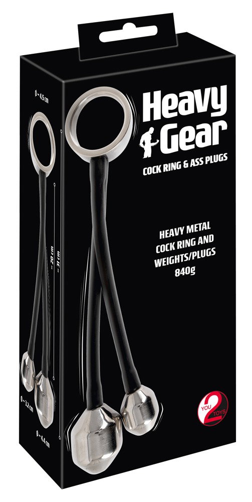 You2Toys Heavy Gear cock ring & ass plugs
