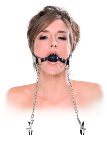 Fetish Fantasy Extreme Deluxe Ball Gag and Nipple Clamps – Bild 4