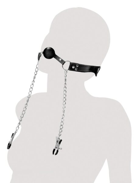 Fetish Fantasy Extreme Deluxe Ball Gag and Nipple Clamps – Bild 6