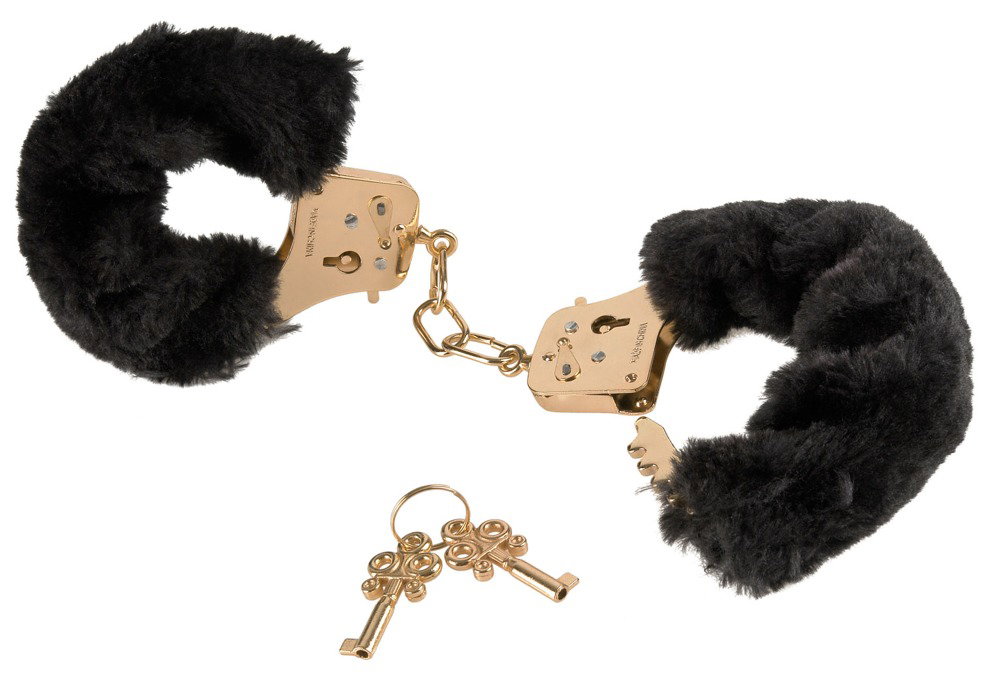 Alternative view of Fetish Fantasy Gold Deluxe Furry Cuffs