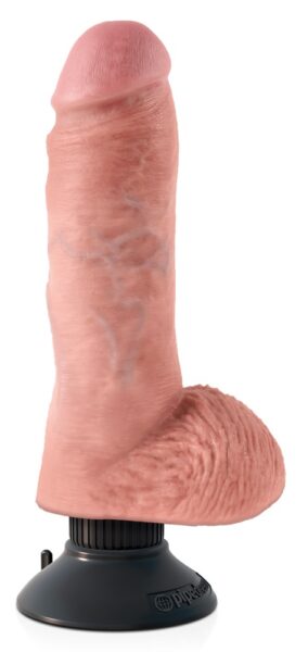 Alternative view of King Cock 8“ Vibrating Cock with Balls