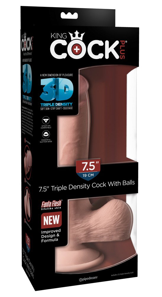 King Cock Plus 7,5“ Triple Density Cock with balls