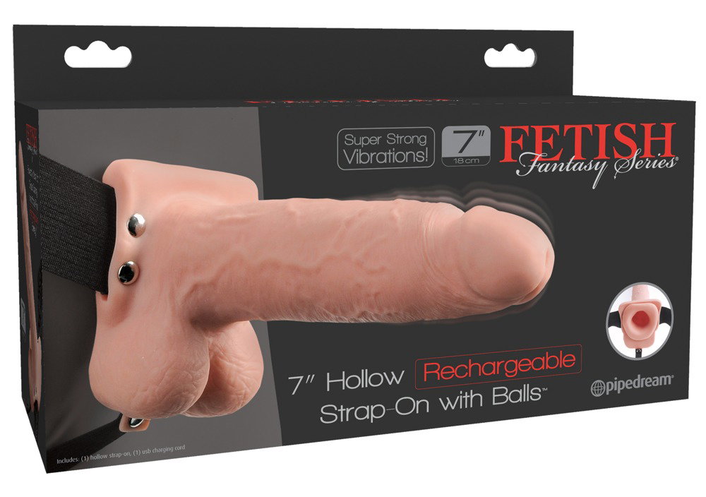 Fetish Fantasy Series 7“ Hollow Strap-on with Balls