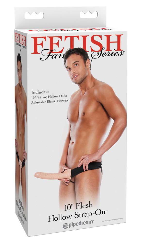 Fetish Fantasy Series 10“ Flesh Hollow Strap-on