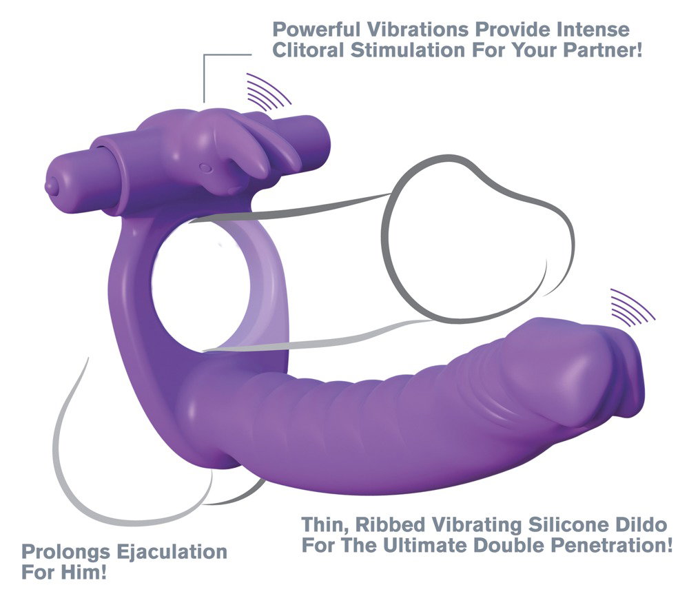Fantasy C-Ringz Silicone Double Penetrator Rabbit – Bild 6
