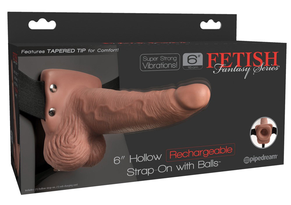 Fetish Fantasy Series 6“ Hollow Strap-on with Balls