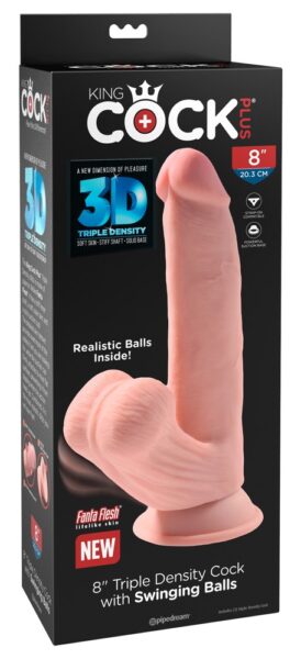 King Cock Plus Triple Density Cock with Swinging Balls