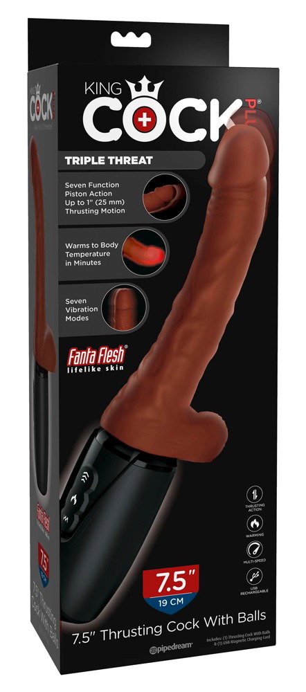 King Cock Plus 7,5“ Thrusting Cock with Balls