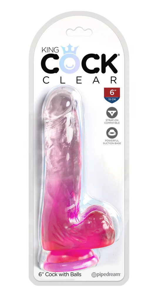 King Cock Clear 6“ Cock with Balls