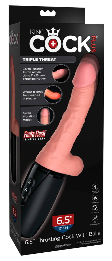 King Cock Plus 6,5“ Thrusting Cock with Balls