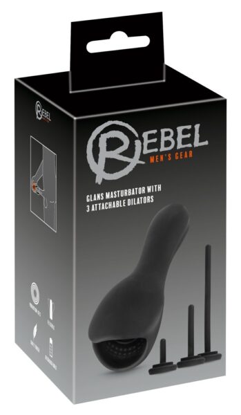 Rebel Glans Masturbator with 3 Dilators