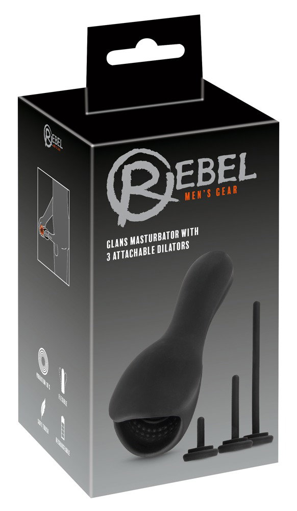 Rebel Glans Masturbator with 3 Dilators