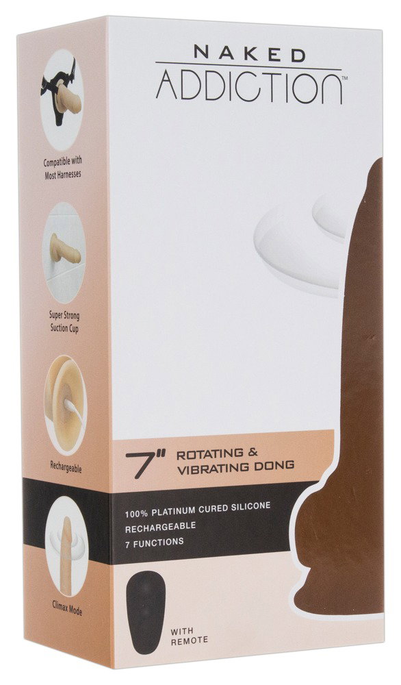 Naked Addiction 7“ Rotating & Vibrating Dong