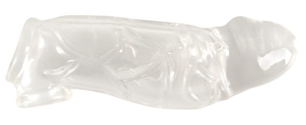 Alternative view of Crystal Penis Sleeve with extension + ball ring