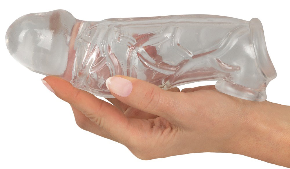 Crystal Penis Sleeve with extension + ball ring – Bild 5