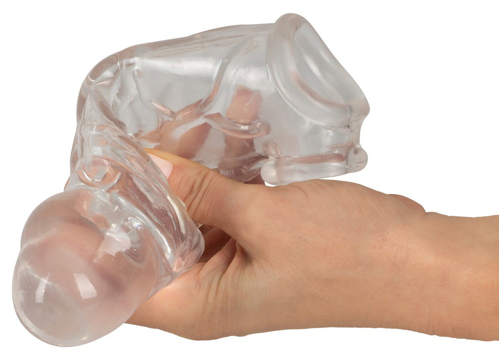 Crystal Penis Sleeve with extension + ball ring – Bild 6