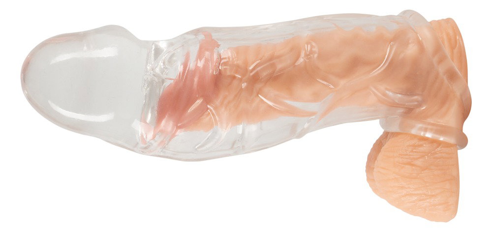 Crystal Penis Sleeve with extension + ball ring – Bild 7