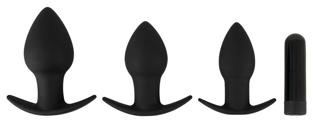 Alternative view of Black Velvets Butt plug set