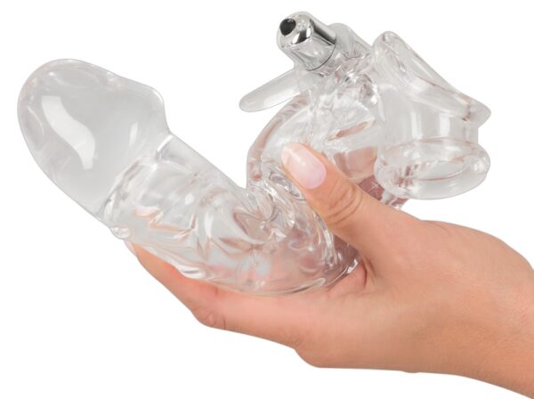 Crystal Penis sleeve w/ extension and vibration – Bild 5