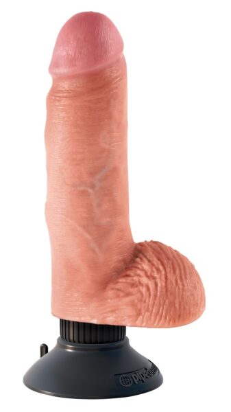 Alternative view of King Cock 7“ Vibrating Cock with Balls