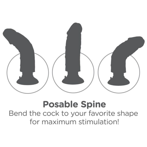 King Cock 7“ Vibrating Cock with Balls – Bild 6