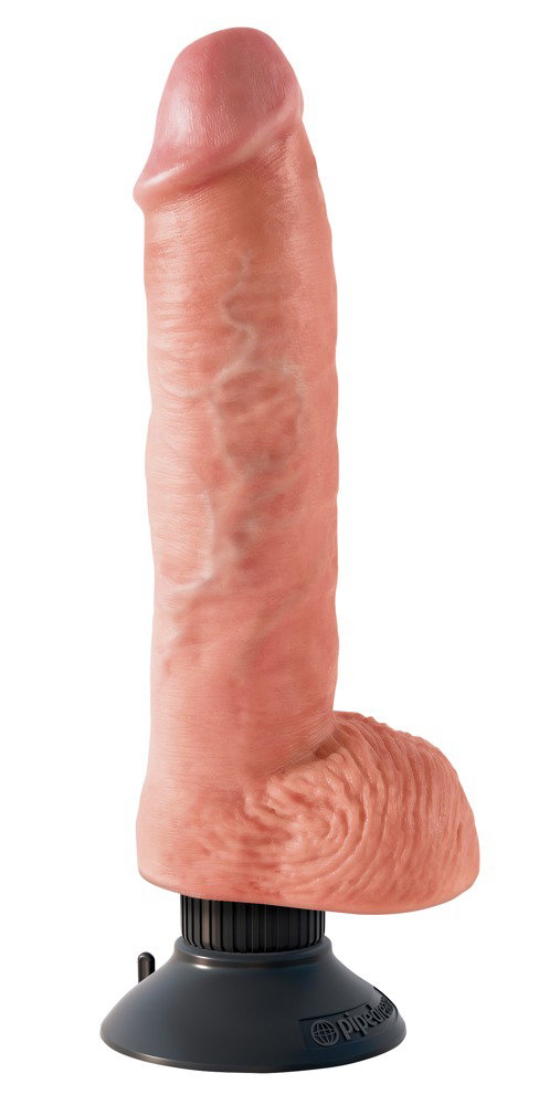 Alternative view of King Cock 10“ Vibrating Cock with Balls