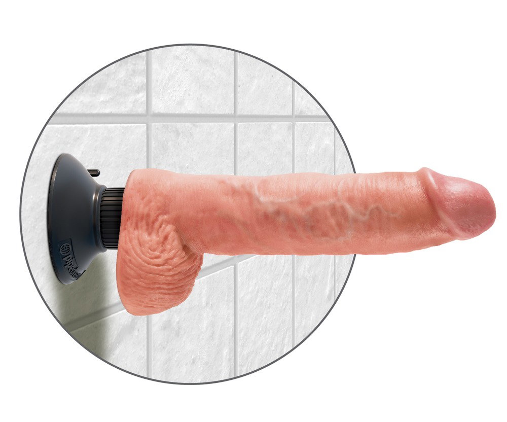 King Cock 10“ Vibrating Cock with Balls – Bild 5