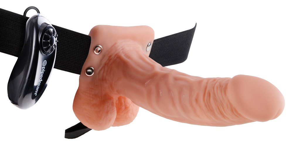 Alternative view of Fetish Fantasy Series 7“ Vibrating Hollow Strap-on
