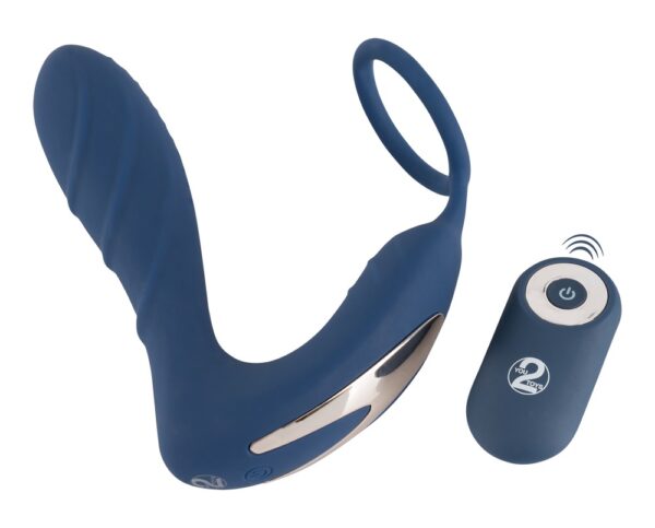 Alternative view of You2Toys Vibrating Prostate Plug with cockring