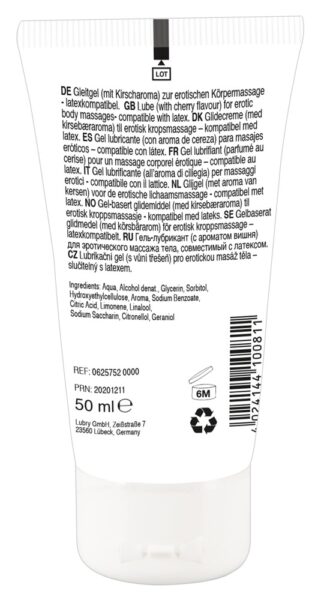Alternative view of Lick it! Erotic Massage Gel Cherry