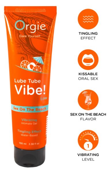 Alternative view of Orgie Lube Tube Vibe! Sex on the Beach