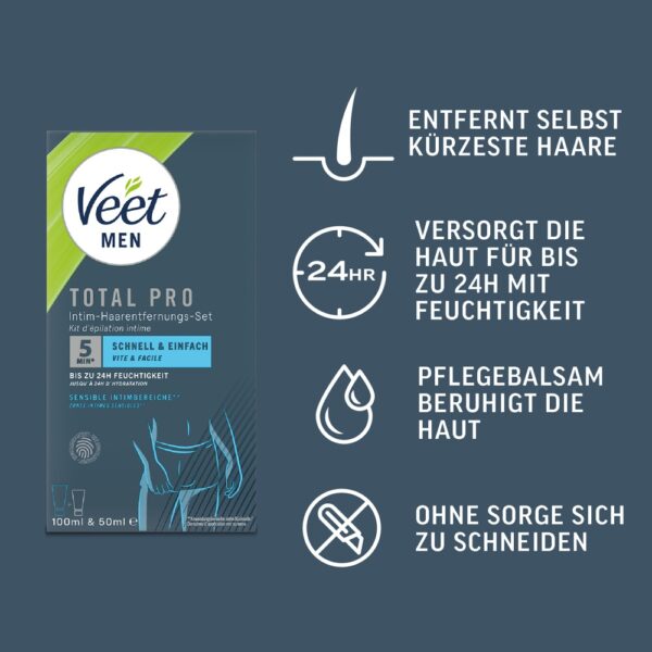 Veet Men TOTAL PRO Intim-Haarentfernungs-Set – Bild 5