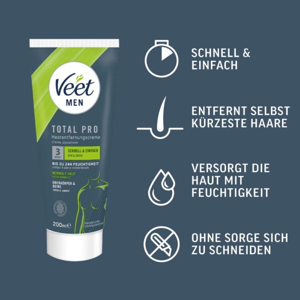 Veet Men TOTAL PRO Haarentfernungscreme – Bild 4