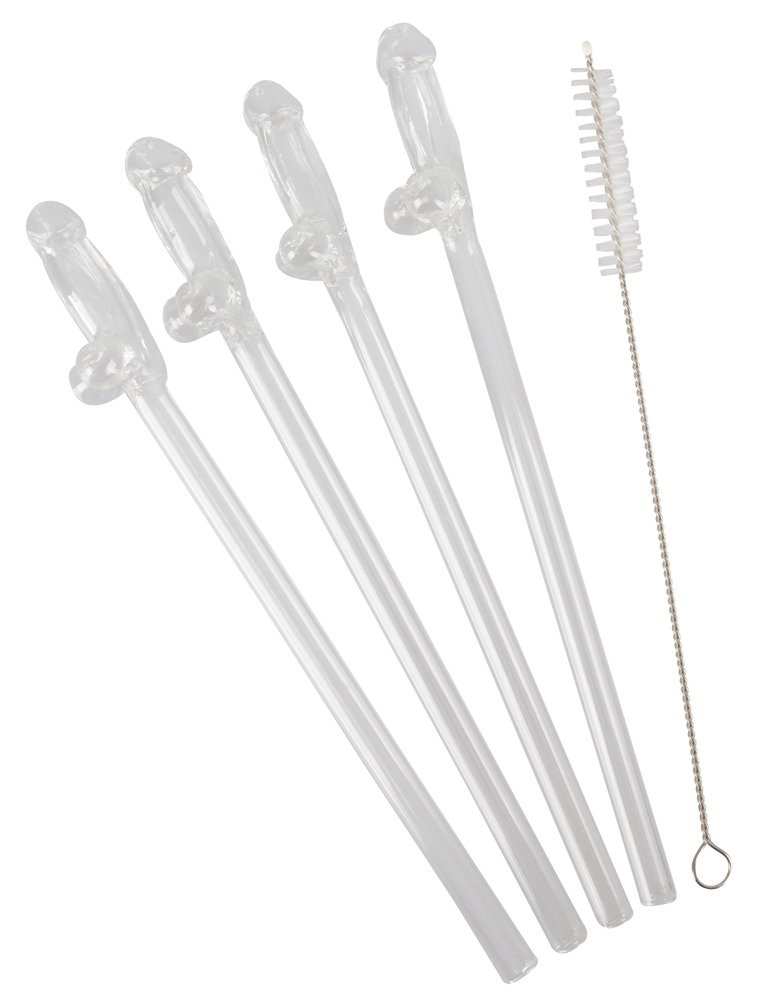 Alternative view of Glass Drinking Straw Willy