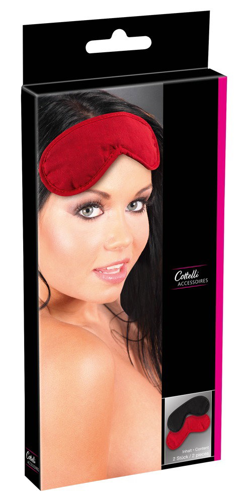 Cottelli ACCESSOIRES Augenmasken-Set rot/schwarz