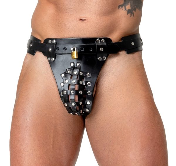 Alternative view of ZADO Keuschheits-String aus Leder