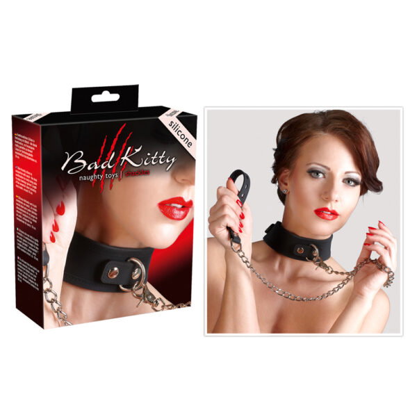 Bad Kitty Silikon-Halsband mit Leine – Bild 6