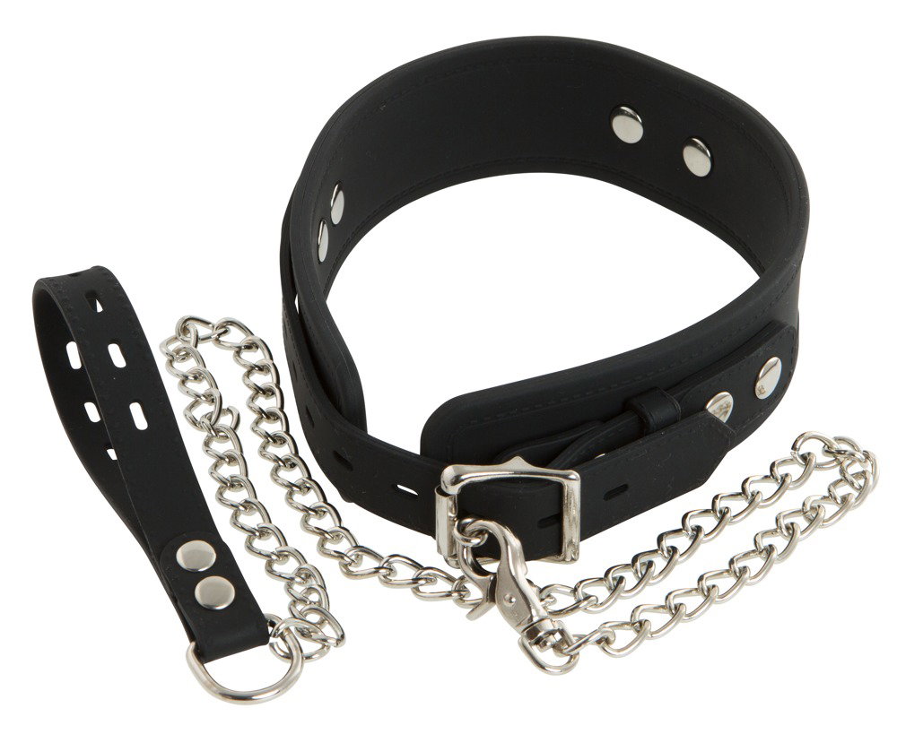 Alternative view of Bad Kitty Silikon-Halsband mit Leine