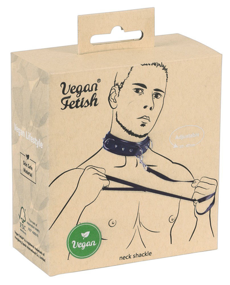 Vegan Fetish Halsfessel und Leine