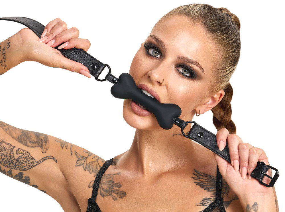 Alternative view of Bad Kitty Bone Gag