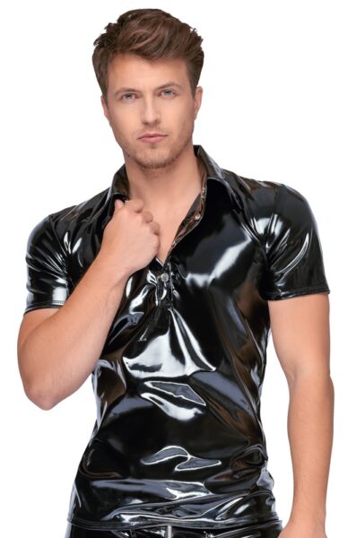 Black Level Poloshirt aus Lack – Bild 3